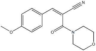 3-(4-methoxyphenyl)-2-(morpholinocarbonyl)acrylonitrile 구조식 이미지