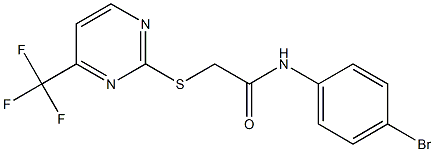 N1-(4-bromophenyl)-2-{[4-(trifluoromethyl)pyrimidin-2-yl]thio}acetamide 구조식 이미지