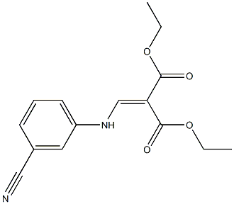 diethyl 2-[(3-cyanoanilino)methylidene]malonate Structure