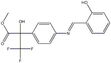 methyl 3,3,3-trifluoro-2-hydroxy-2-{4-[(2-hydroxybenzylidene)amino]phenyl}propanoate Structure