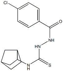 N1-bicyclo[2.2.1]hept-2-yl-2-(4-chlorobenzoyl)hydrazine-1-carbothioamide 구조식 이미지