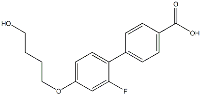 2'-fluoro-4'-(4-hydroxybutoxy)[1,1'-biphenyl]-4-carboxylic acid 구조식 이미지