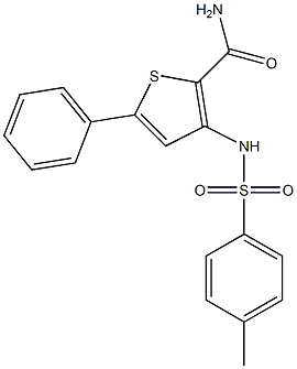 3-{[(4-methylphenyl)sulfonyl]amino}-5-phenylthiophene-2-carboxamide Structure