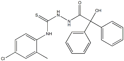 N1-(4-chloro-2-methylphenyl)-2-(2-hydroxy-2,2-diphenylacetyl)hydrazine-1-carbothioamide 구조식 이미지