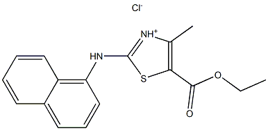 5-(ethoxycarbonyl)-4-methyl-2-(1-naphthylamino)-1,3-thiazol-3-ium chloride 구조식 이미지