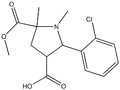2-(2-chlorophenyl)-5-(methoxycarbonyl)-1,5-dimethyl-3-pyrrolidinecarboxylic acid Structure