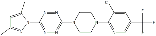 3-{4-[3-chloro-5-(trifluoromethyl)-2-pyridinyl]piperazino}-6-(3,5-dimethyl-1H-pyrazol-1-yl)-1,2,4,5-tetraazine Structure