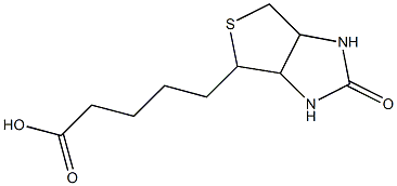 5-(2-oxoperhydrothieno[3,4-d]imidazol-4-yl)pentanoic acid 구조식 이미지