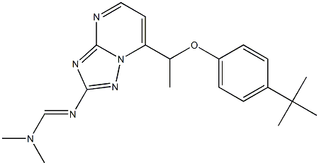 N'-(7-{1-[4-(tert-butyl)phenoxy]ethyl}[1,2,4]triazolo[1,5-a]pyrimidin-2-yl)-N,N-dimethyliminoformamide 구조식 이미지