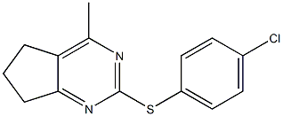 4-chlorophenyl 4-methyl-6,7-dihydro-5H-cyclopenta[d]pyrimidin-2-yl sulfide Structure