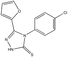 4-(4-chlorophenyl)-3-(2-furyl)-4,5-dihydro-1H-1,2,4-triazole-5-thione Structure