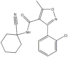 N4-(1-cyanocyclohexyl)-3-(2-chlorophenyl)-5-methyl-4-isoxazolecarboxamide 구조식 이미지