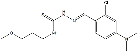 N1-(3-methoxypropyl)-2-[2-chloro-4-(dimethylamino)benzylidene]hydrazine-1-carbothioamide 구조식 이미지