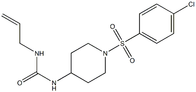 N-allyl-N'-{1-[(4-chlorophenyl)sulfonyl]-4-piperidinyl}urea 구조식 이미지