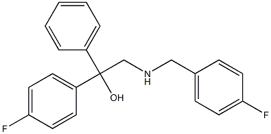 2-[(4-fluorobenzyl)amino]-1-(4-fluorophenyl)-1-phenyl-1-ethanol 구조식 이미지