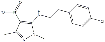 N5-(4-chlorophenethyl)-1,3-dimethyl-4-nitro-1H-pyrazol-5-amine Structure