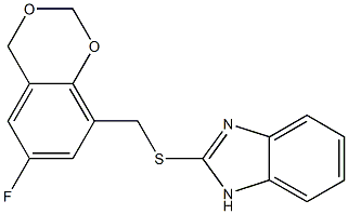 2-{[(6-fluoro-4H-1,3-benzodioxin-8-yl)methyl]thio}-1H-benzo[d]imidazole Structure