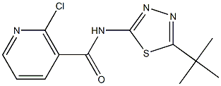 N-[5-(tert-butyl)-1,3,4-thiadiazol-2-yl]-2-chloronicotinamide 구조식 이미지