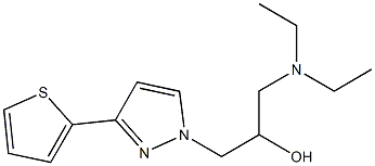 1-(diethylamino)-3-[3-(2-thienyl)-1H-pyrazol-1-yl]propan-2-ol 구조식 이미지