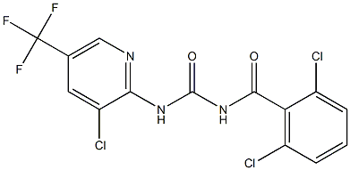 N-[3-chloro-5-(trifluoromethyl)-2-pyridyl]-N'-(2,6-dichlorobenzoyl)urea 구조식 이미지