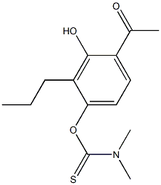 4-acetyl-3-hydroxy-2-propylphenyl (dimethylamino)methanethioate 구조식 이미지