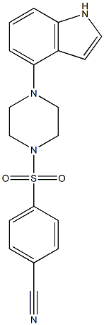 4-{[4-(1H-indol-4-yl)piperazino]sulfonyl}benzonitrile 구조식 이미지