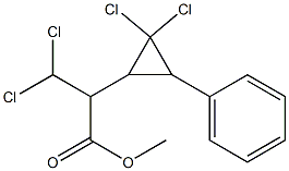 methyl 3,3-dichloro-2-(2,2-dichloro-3-phenylcyclopropyl)propanoate Structure