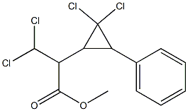 methyl 3,3-dichloro-2-(2,2-dichloro-3-phenylcyclopropyl)propanoate 구조식 이미지