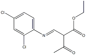 ethyl 2-{[(2,4-dichlorophenyl)imino]methyl}-3-oxobutanoate Structure