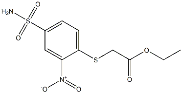 ethyl 2-{[4-(aminosulfonyl)-2-nitrophenyl]thio}acetate 구조식 이미지