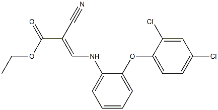 ethyl 2-cyano-3-[2-(2,4-dichlorophenoxy)anilino]acrylate Structure