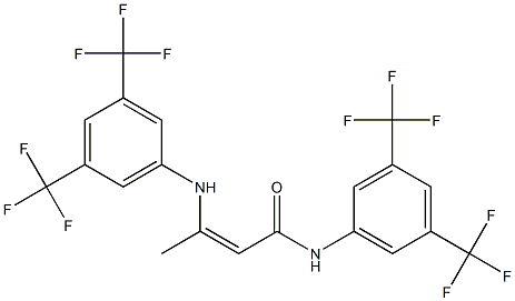 N1-[3,5-di(trifluoromethyl)phenyl]-3-[3,5-di(trifluoromethyl)anilino]but-2-enamide 구조식 이미지