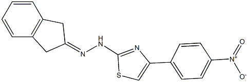 indan-2-one 2-[4-(4-nitrophenyl)-1,3-thiazol-2-yl]hydrazone Structure