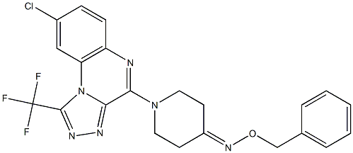 1-[8-chloro-1-(trifluoromethyl)[1,2,4]triazolo[4,3-a]quinoxalin-4-yl]tetrahydro-4(1H)-pyridinone O-benzyloxime Structure