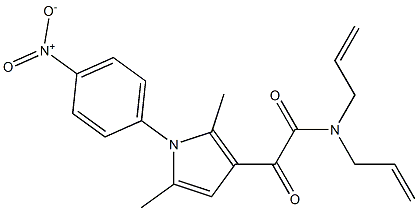 N,N-diallyl-2-[2,5-dimethyl-1-(4-nitrophenyl)-1H-pyrrol-3-yl]-2-oxoacetamide 구조식 이미지