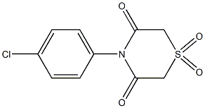 4-(4-chlorophenyl)-1lambda~6~,4-thiazinane-1,1,3,5-tetraone Structure