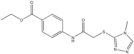 ethyl 4-({2-[(4-methyl-4H-1,2,4-triazol-3-yl)thio]acetyl}amino)benzoate 구조식 이미지