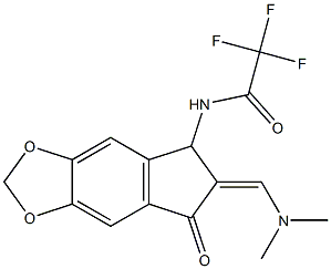 N-{6-[(Z)-(dimethylamino)methylidene]-7-oxo-5,7-dihydro-6H-indeno[5,6-d][1,3]dioxol-5-yl}-2,2,2-trifluoroacetamide Structure