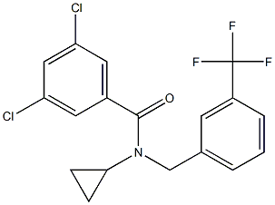 3,5-dichloro-N-cyclopropyl-N-[3-(trifluoromethyl)benzyl]benzenecarboxamide 구조식 이미지