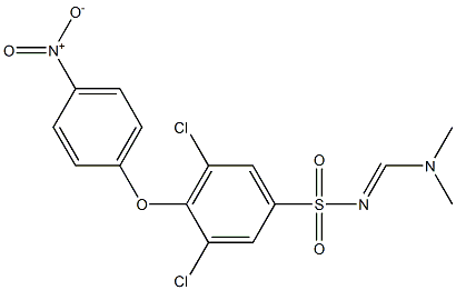 N1-[(dimethylamino)methylidene]-3,5-dichloro-4-(4-nitrophenoxy)benzene-1-sulfonamide 구조식 이미지