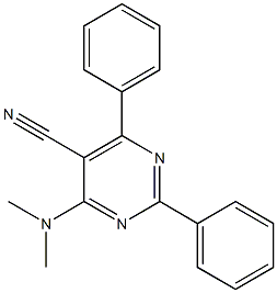 4-(dimethylamino)-2,6-diphenylpyrimidine-5-carbonitrile Structure