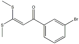 1-(3-bromophenyl)-3,3-bis(methylsulfanyl)-2-propen-1-one 구조식 이미지