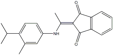 2-[1-(4-isopropyl-3-methylanilino)ethylidene]-1H-indene-1,3(2H)-dione 구조식 이미지