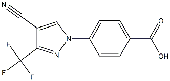 4-[4-cyano-3-(trifluoromethyl)-1H-pyrazol-1-yl]benzenecarboxylic acid 구조식 이미지
