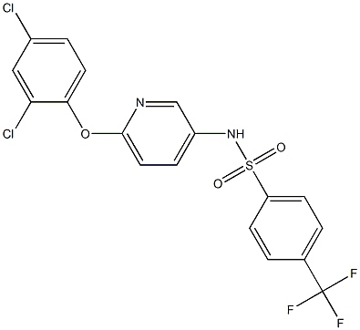 N1-[6-(2,4-dichlorophenoxy)-3-pyridyl]-4-(trifluoromethyl)benzene-1-sulfonamide 구조식 이미지