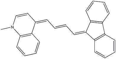 4-[4-(9H-fluoren-9-yliden)but-2-enylidene]-1-methyl-1,4-dihydroquinoline Structure