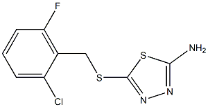 5-[(2-chloro-6-fluorobenzyl)thio]-1,3,4-thiadiazol-2-amine 구조식 이미지