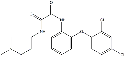 N1-[2-(2,4-dichlorophenoxy)phenyl]-N2-[3-(dimethylamino)propyl]ethanediamide 구조식 이미지