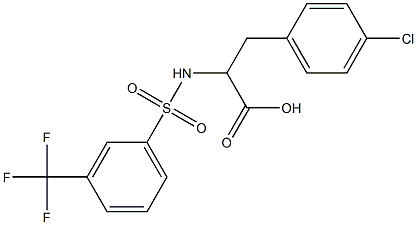 3-(4-chlorophenyl)-2-({[3-(trifluoromethyl)phenyl]sulfonyl}amino)propanoic acid Structure
