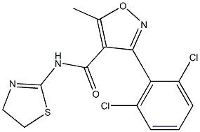 N4-(4,5-dihydro-1,3-thiazol-2-yl)-3-(2,6-dichlorophenyl)-5-methylisoxazole- 4-carboxamide 구조식 이미지